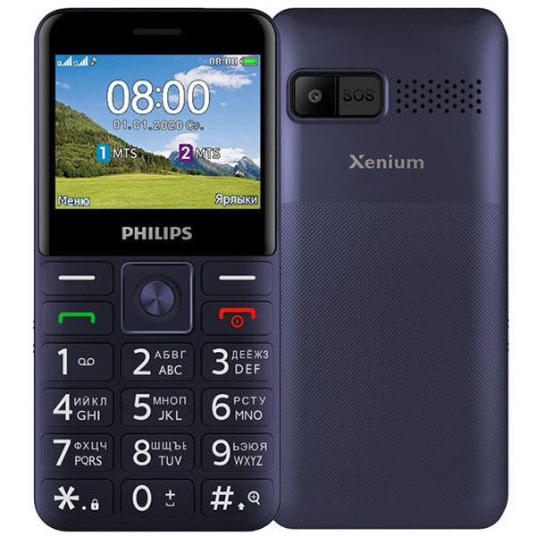 Мобильный телефон Philips E207 Xenium синий