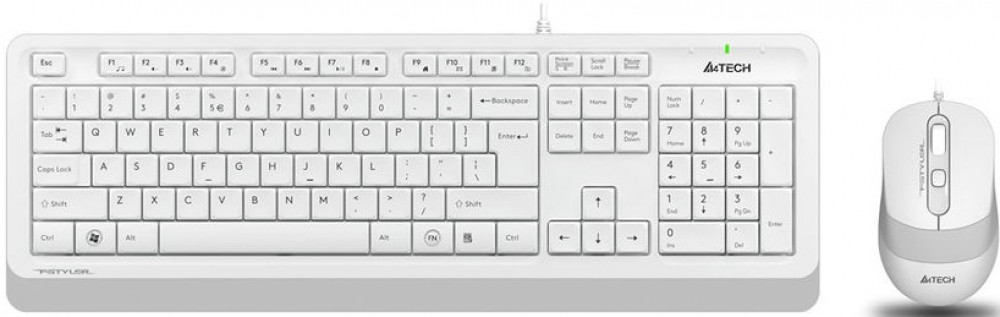 Клавиатура+мышь A4Tech Fstyler F1010 White/Grey