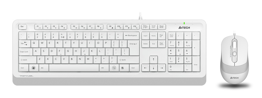Клавиатура+мышь A4Tech Fstyler F1010 White/Grey