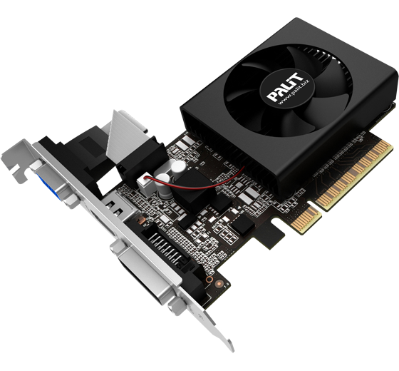 Видеокарта Palit PCI-E PA-GT710-2GD3H NVIDIA GeForce GT 710 2048Mb 64 DDR3 954/1600 DVIx1 HDMIx1 CRTx1 HDCP Ret (NEAT7100HD46-2080F)