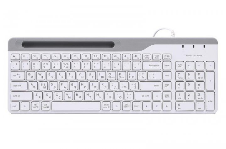 Клавиатура проводная A4Tech Fstyler FK25 белый [Slim, USB]