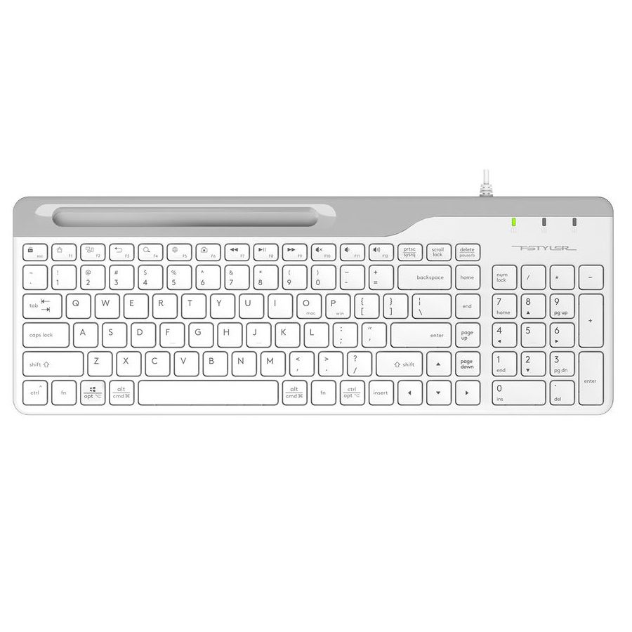 Клавиатура проводная A4Tech Fstyler FK25 белый [Slim, USB]