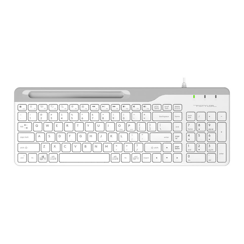 Клавиатура проводная A4Tech Fstyler FK25 белый [Slim, USB]