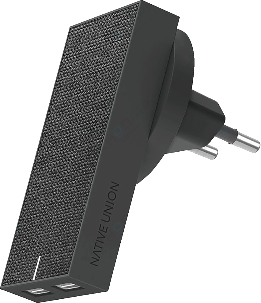 Сетевое зарядное устройство Native Union Smart charger Dual USB 3,1A 2xUSB A Black