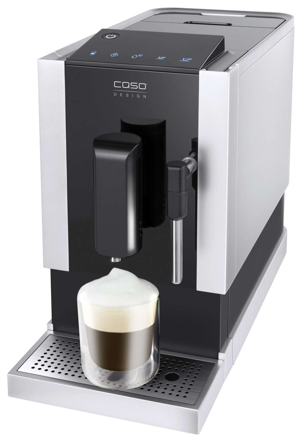 Кофемашина Caso Cafe Crema One серебристый/черный