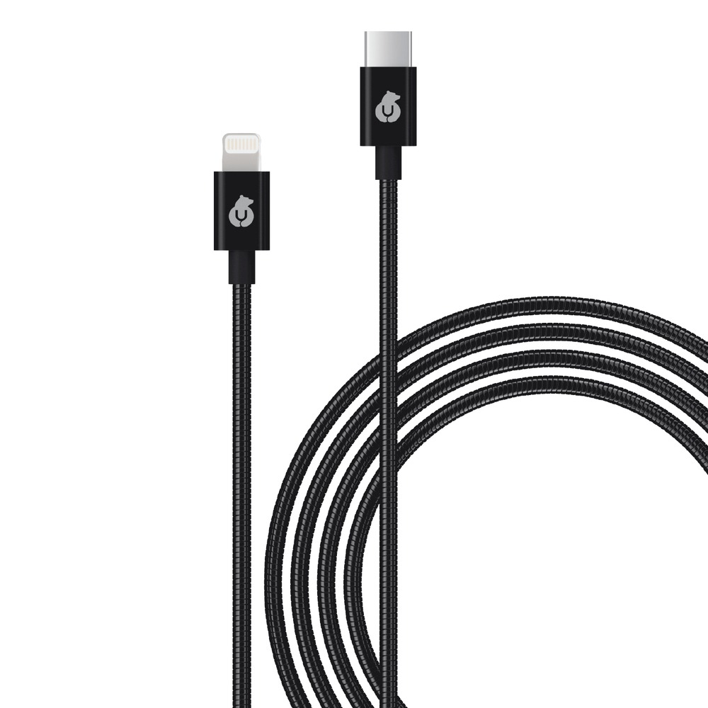 Кабель для Apple USB-C - Lightning MFI uBear Force Metal 1.2м черный