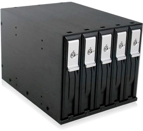 Корзина для HDD Exegate EX264646RUS HS535-01 (универсальная, на 5*3,5" SATA/SAS HDD, занимает 3*5,25" отсека)