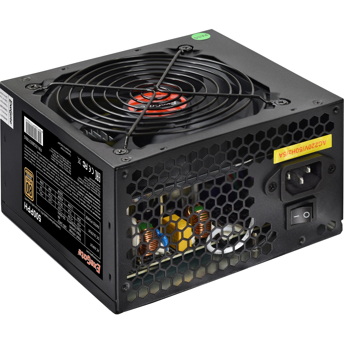 Блок питания ExeGate 500PPH 500 Вт 80+ Bronze, ATX vATX 12V 2.4, APFC, 120 x 120 EX280577RUS