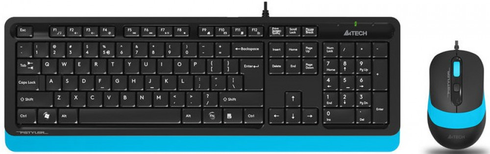 Клавиатура+мышь A4Tech Fstyler F1010 Black/Blue