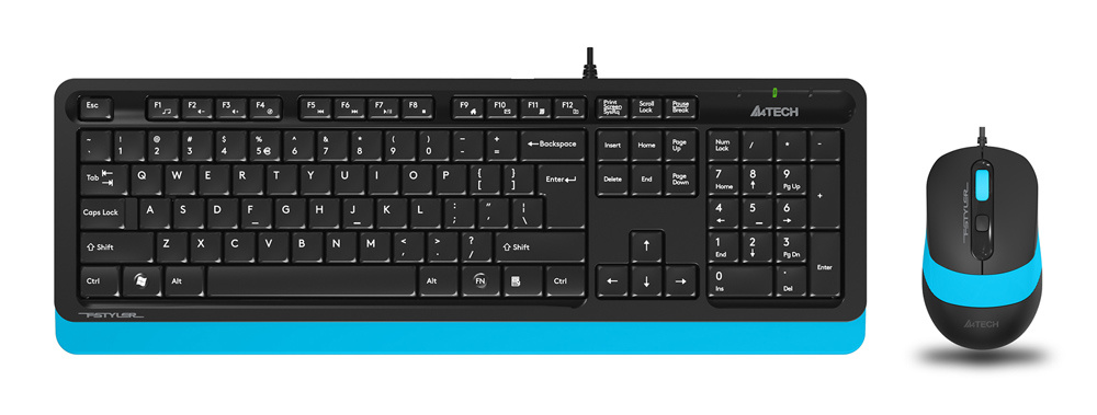 Клавиатура+мышь A4Tech Fstyler F1010 Black/Blue