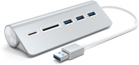 Satechi Aluminum USB 3.0 Hub & Card Reader - Silver