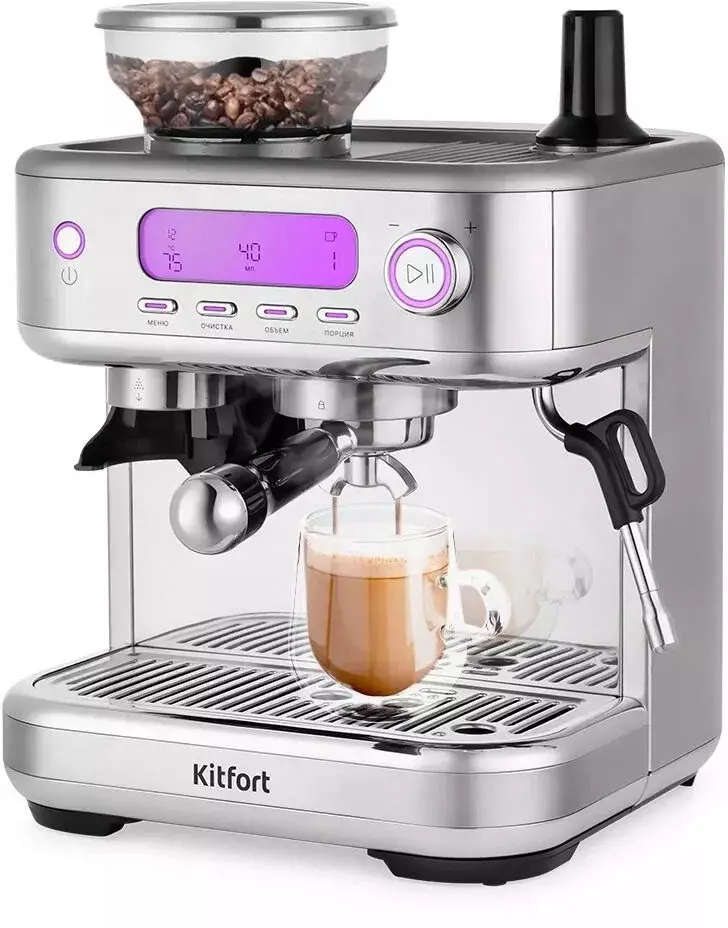 Кофейная станция Kitfort КТ-7113, серебро