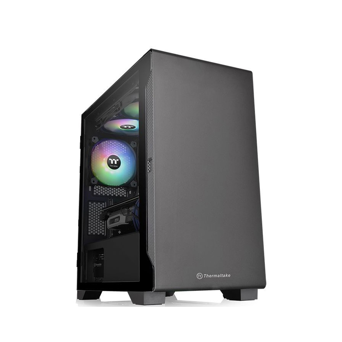 Корпус MicroATX Minitower Thermaltake S100 Tempered Glass (CA-1Q9-00S1WN-00) Black