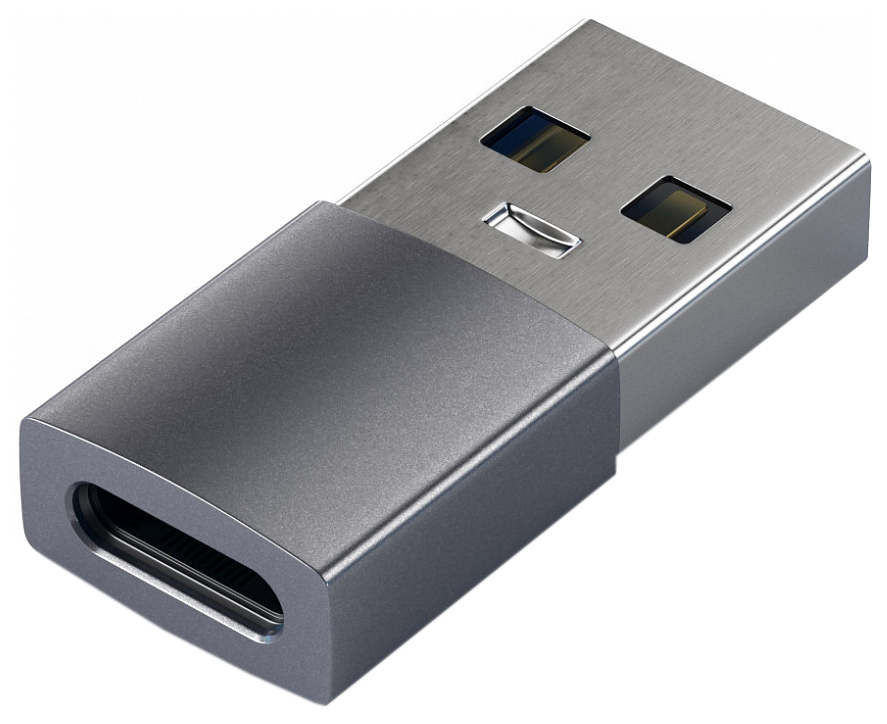Адаптер Satechi USB Type-A to Type-C. Цвет серый космос.