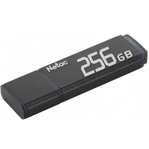 Флеш Диск Netac U351 256Gb <NT03U351N-256G-30BK>, USB3.0, с колпачком, металлическая чёрная