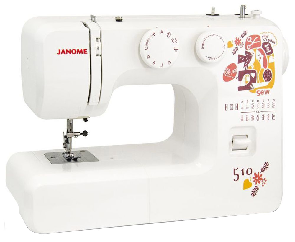 Швейная машина Janome Sew Dream 510, белый/рисунок