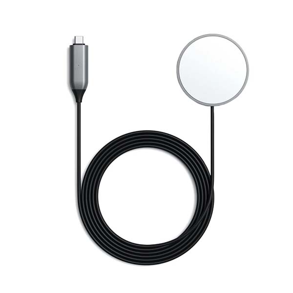 Беспроводное ЗУ Satechi Magnetic Wireless Charging Cable - Space Gray