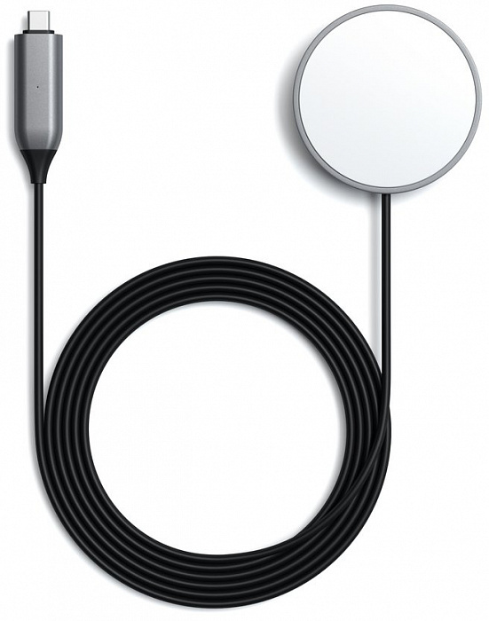 Беспроводное ЗУ Satechi Magnetic Wireless Charging Cable - Space Gray