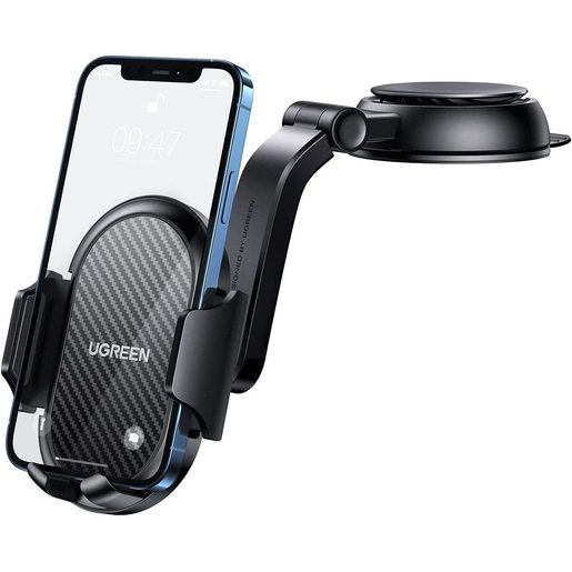 Держатель для телефона UGREEN LP405 (20473) Waterfall-Shaped Suction Cup Phone Mount, черный