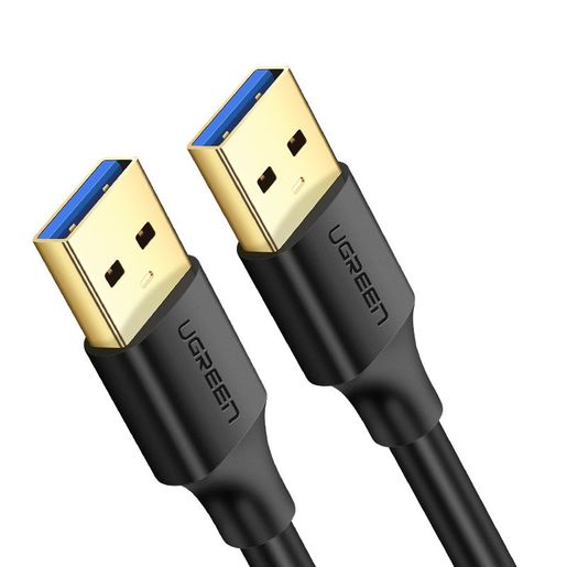 Кабель UGREEN US128 (10371) USB-A 3.0 Male to Male Cable 2m - Black