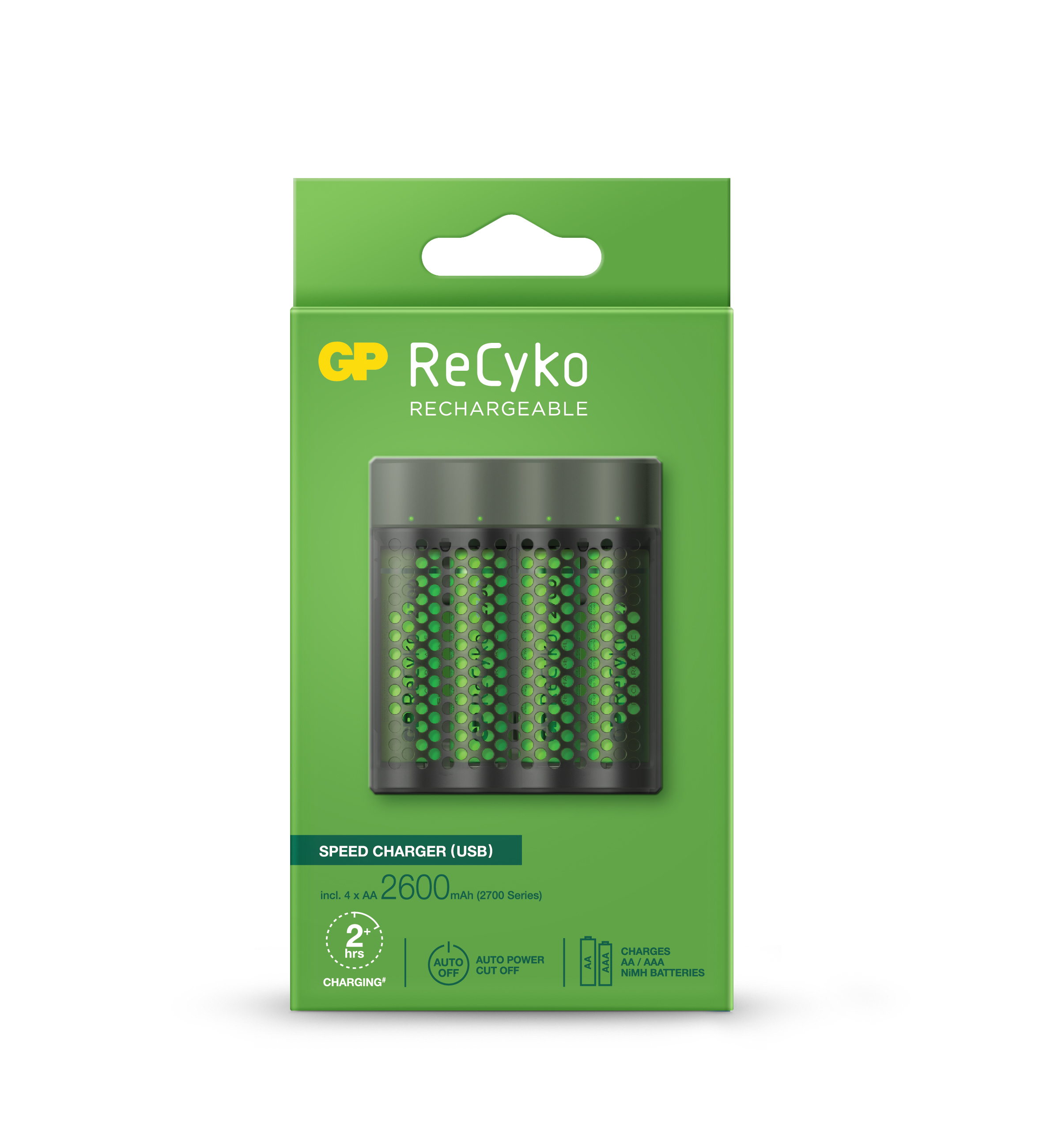 Зарядное устройство GP M451/270AAHCE-2EB4 + 4 аккумулятора AA 2700mAh