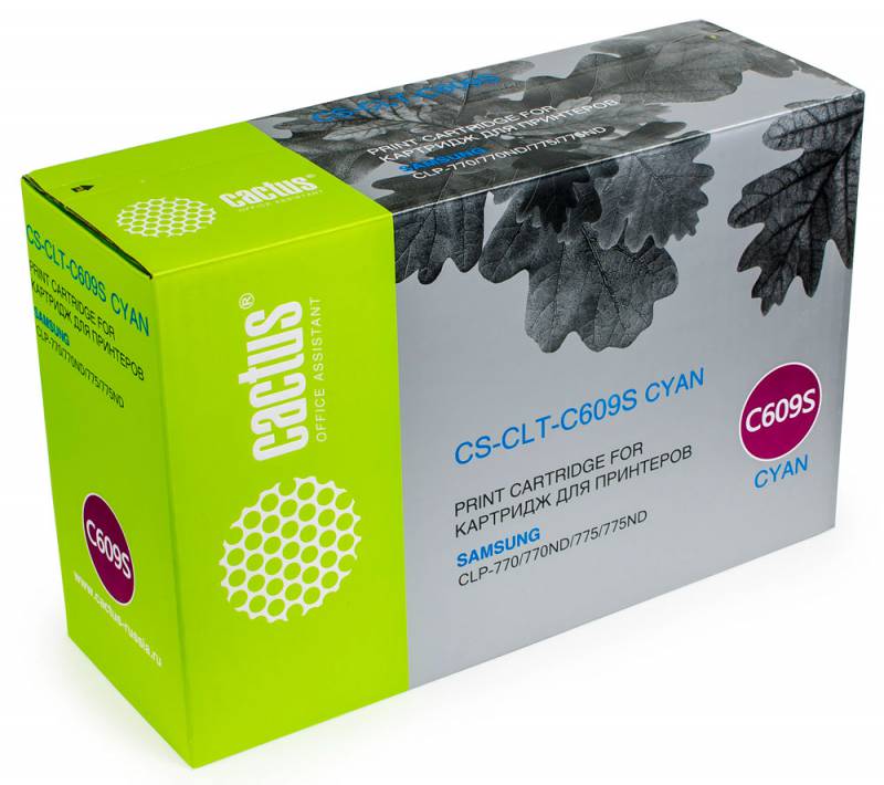 Тонер Картридж Cactus CS-CLT-C609S для Samsung CLP 770/770ND/775/775ND (7000 стр.) Cyan