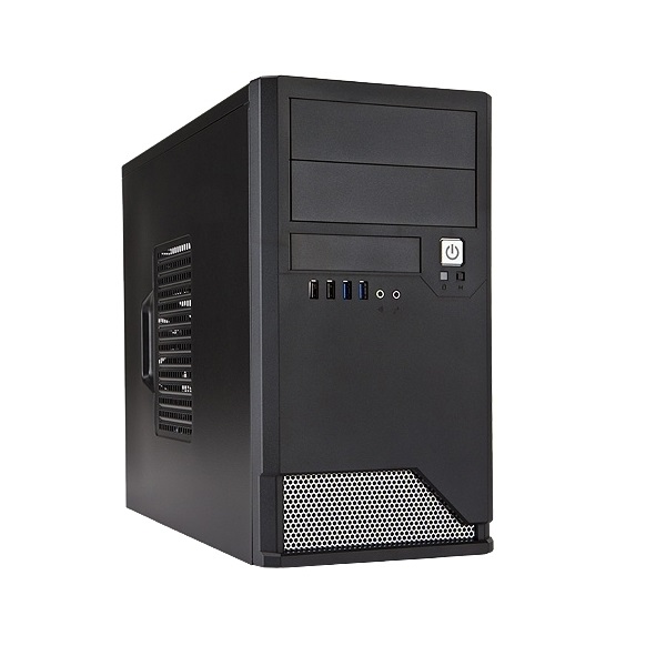 Корпус Mini Tower InWin EMR048 Black/Silver 450W U2.0*2+U3.0*2+AirDuct+Audio mATX