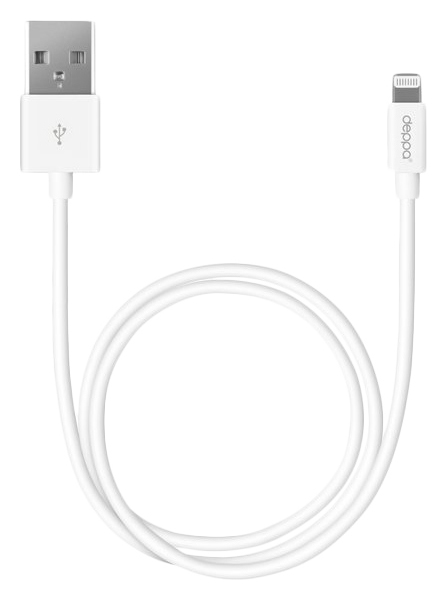 Кабель для Apple Lightning MFI Deppa 1.2м белый (72128)