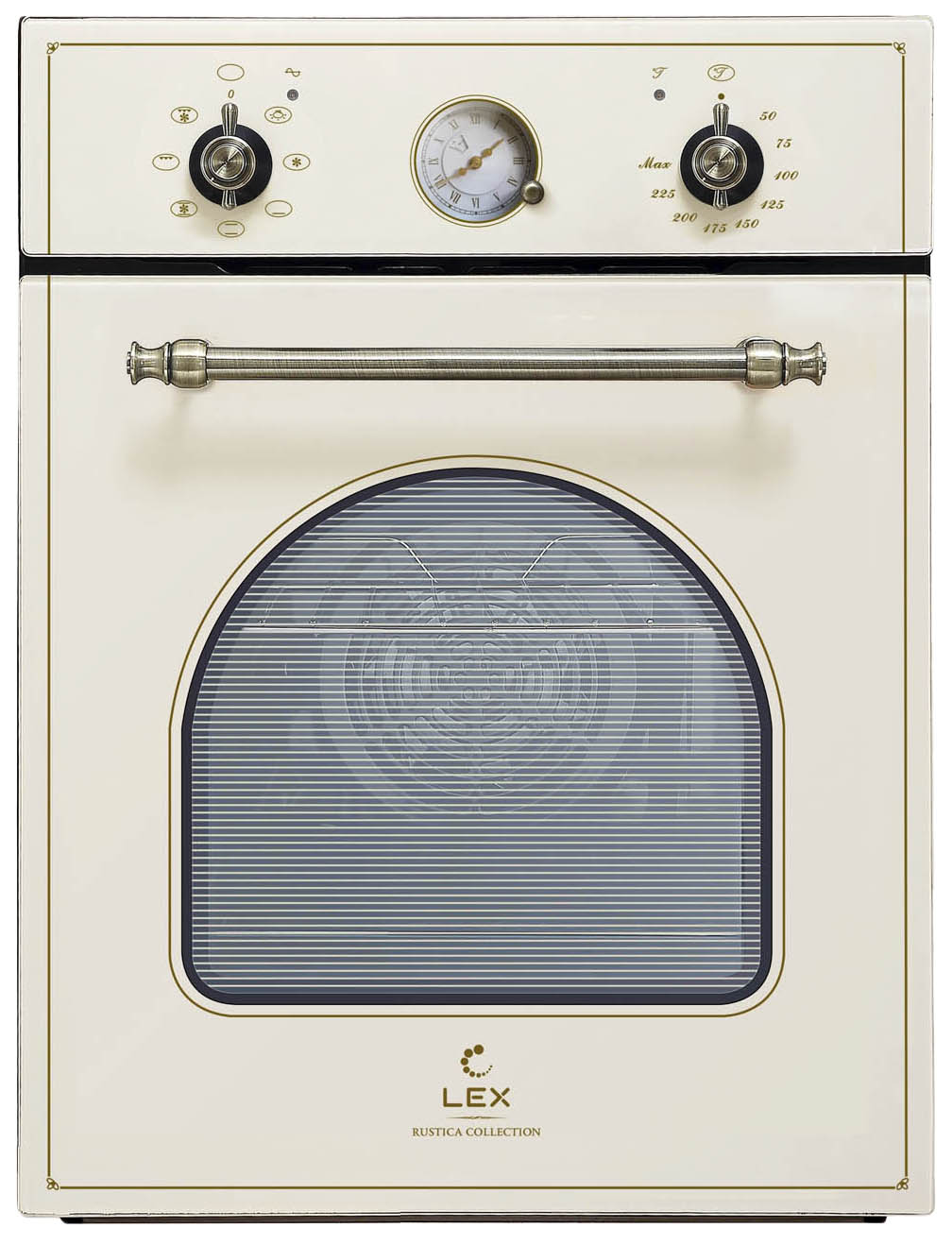 Электрический духовой шкаф Lex EDM 4570C IV [55 л, стекло, традиционная, бежевый]
