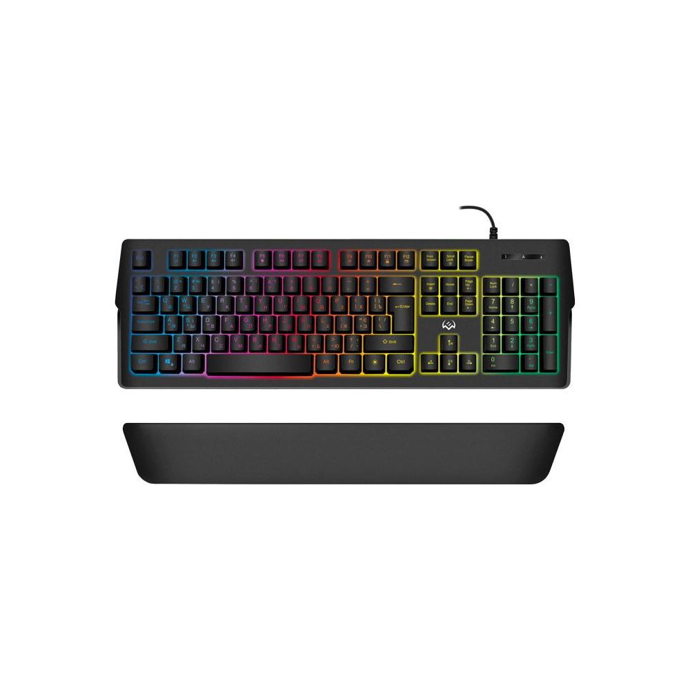 Клавиатура проводная Sven KB-G9400, мембранная, подсветка, USB, черный (SV-019594)
