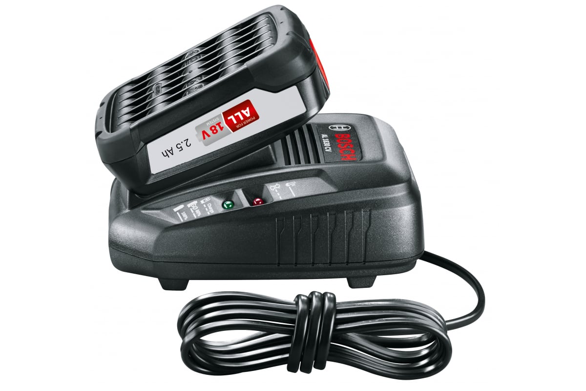 Батарея аккумуляторная Bosch PBA 18V 2.5 + AL1830 18В 2.5Ач Li-Ion (З/У в компл.) (1600A00K1P)
