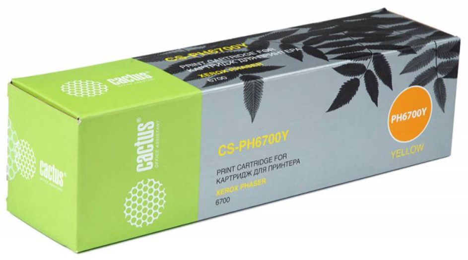Картридж лазерный Cactus CS-PH6700Y 106R01525 желтый (12000стр.) для Xerox Phaser 6700