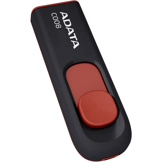 Флеш Диск A-Data 8GB Classic C008 AC008-8G-RKD USB2.0 красный/черный