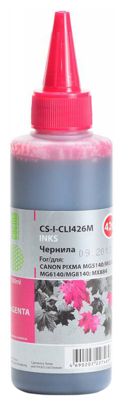 Чернила Cactus CS-I-CLI426M пурпурный 100мл для Canon Pixma MG5140/5240/6140/8140/MX884