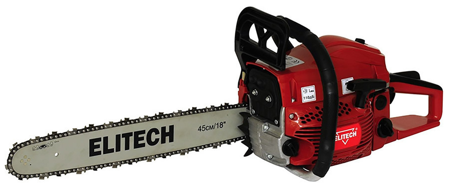 Бензопила Elitech БП 45/18 2.4л.с. дл.шины:18" (45cm) (181836)