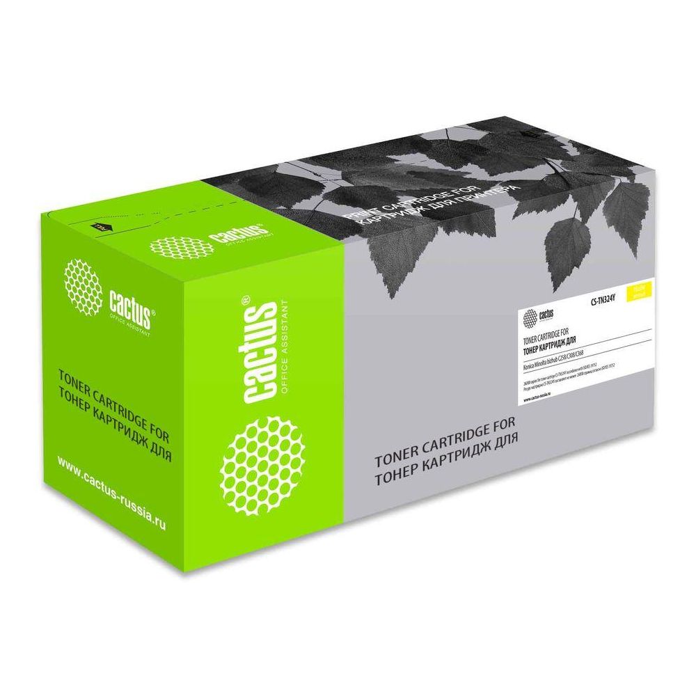 Картридж лазерный Cactus CS-TN324Y TN-324Y желтый (26000стр.) для Konica Minolta bizhub C258/C308/C3