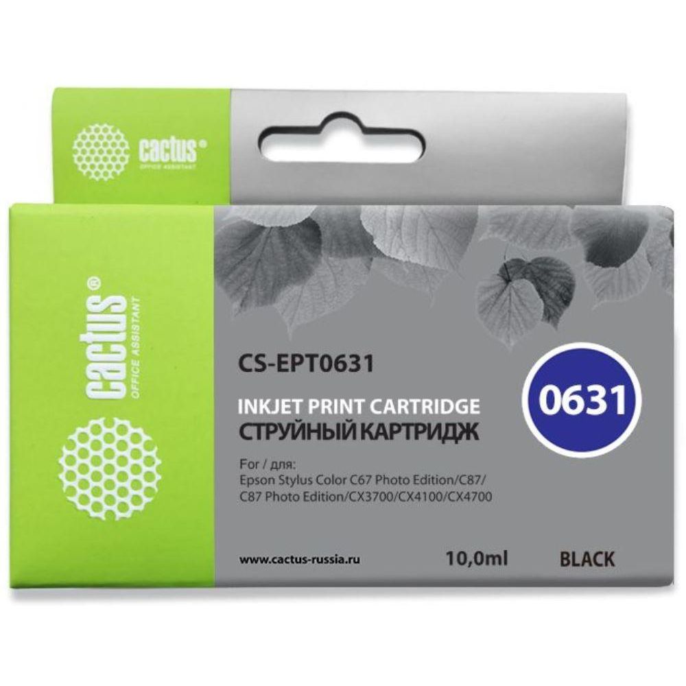 Картридж струйный Cactus CS-EPT0631 T0631 черный (14мл) для Epson Stylus C67/C87/CX3700/CX4100/CX470