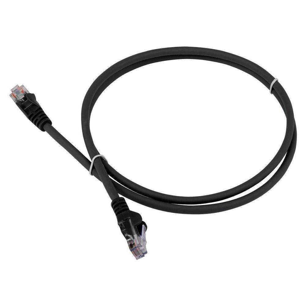 Патч-корд Lanmaster LAN-PC45/U5E-5.0-BK UTP RJ-45 вил.-вилка RJ-45 кат.5E 5м черный LSZH (уп.:1шт)