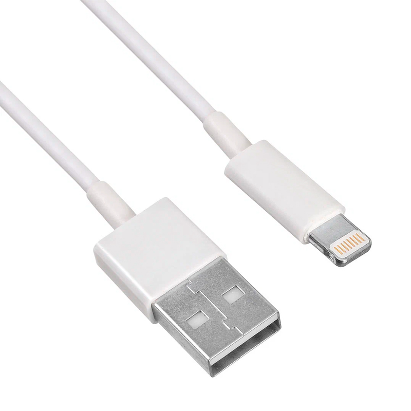 Кабель Buro USB-IP-1.2W2A USB (m)-Lightning (m) 1.2м белый