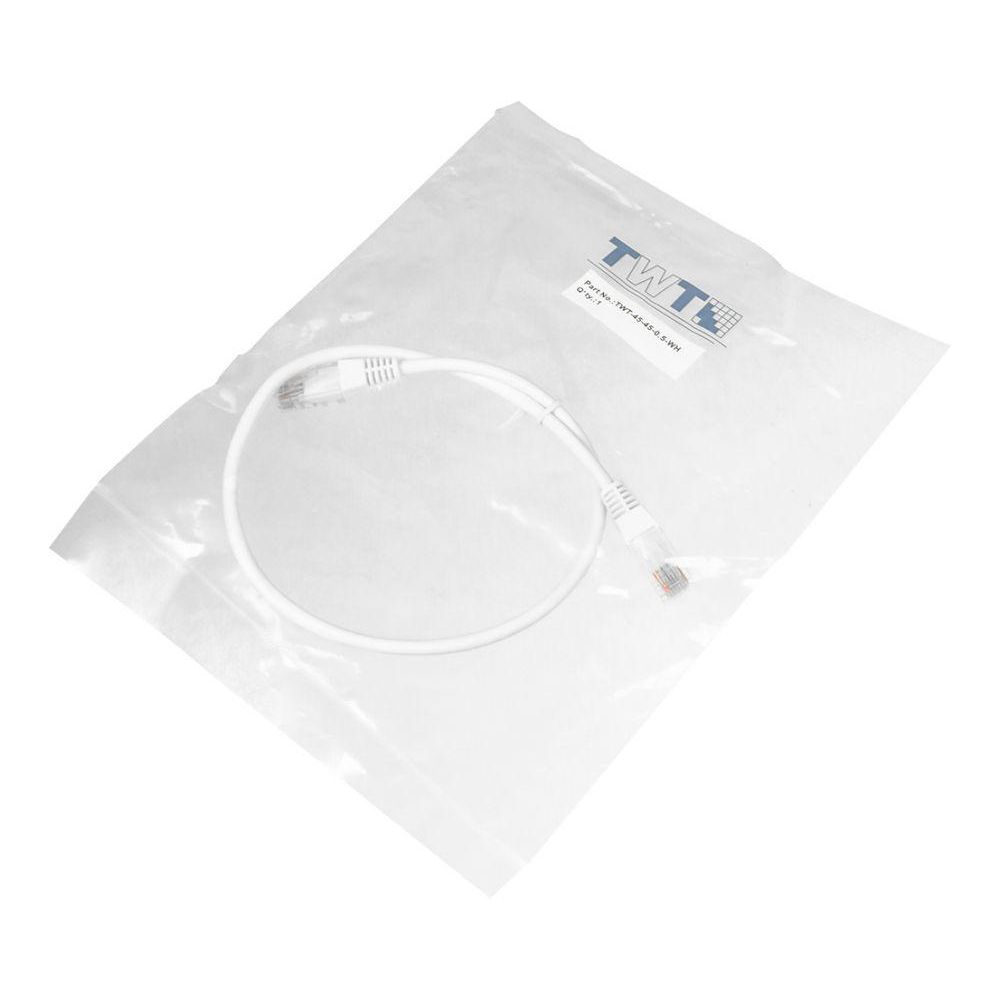 Патч-корд Lanmaster TWT-45-45-0.5-WH UTP RJ-45 вил.-вилка RJ-45 кат.5E 0.5м белый ПВХ (уп.:1шт)