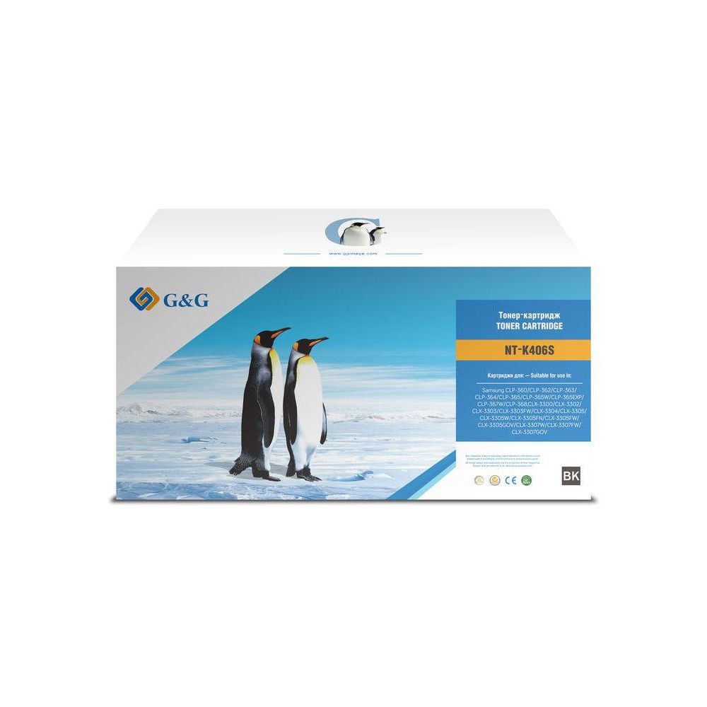 Картридж лазерный G&G NT-K406S черный (1500стр.) для Samsung CLP-360/365/CLX-3300/3305