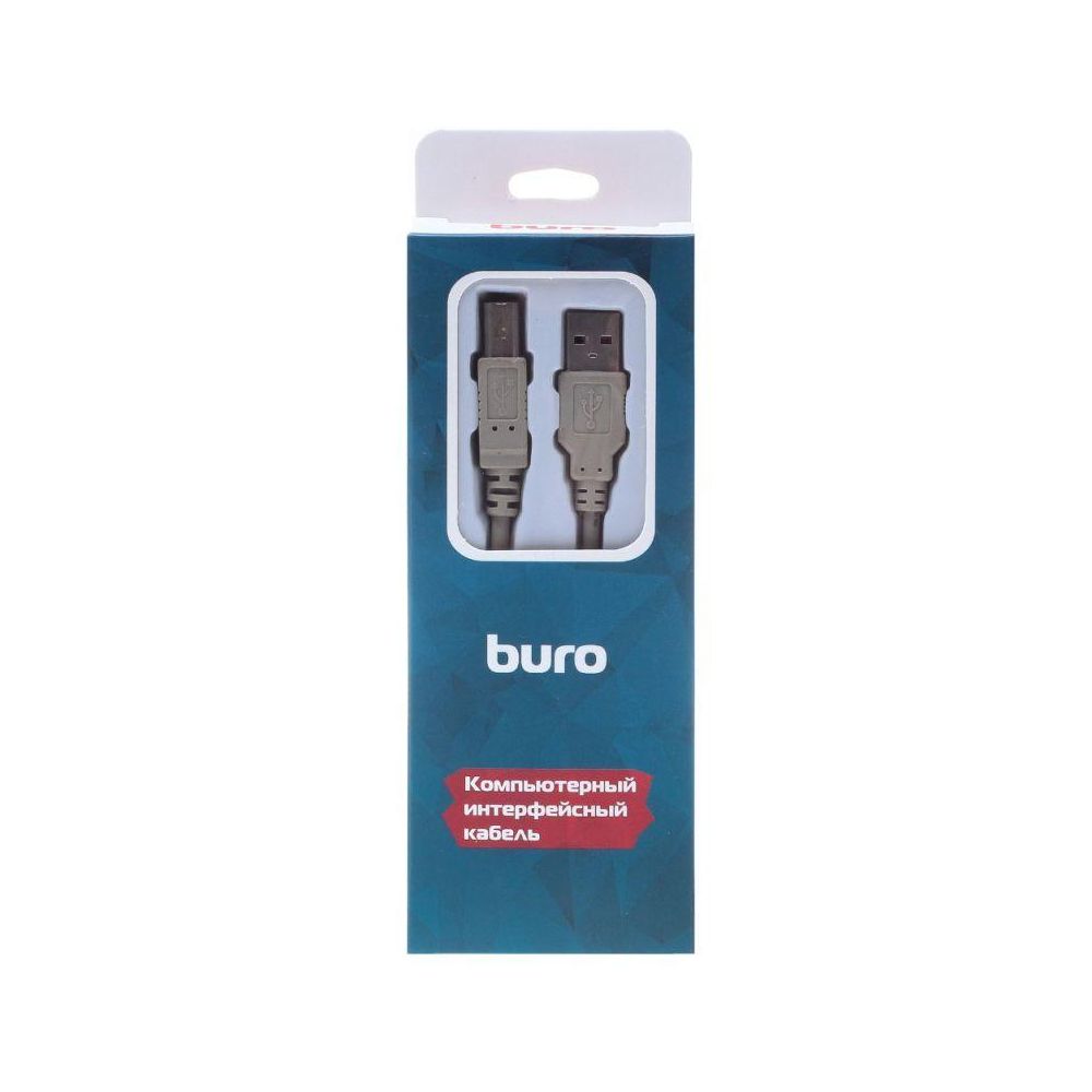 Кабель Buro USB A(m) USB B(m) 3м (BHP RET USB_BM30) серый (блистер)