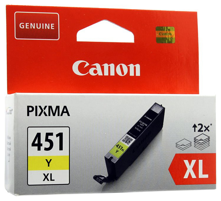 Картридж струйный Canon CLI-451XLY 6475B001 желтый для Canon Pixma iP7240/MG6340/MG5440