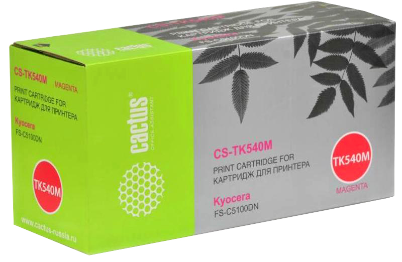 Картридж лазерный Cactus CS-TK540M пурпурный (4000стр.) для Kyocera FS-C5100DN