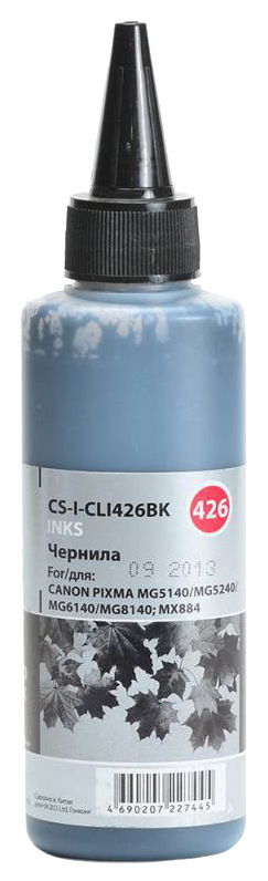 Чернила Cactus CS-I-CLI426BK черный 100мл для Canon Pixma MG5140/5240/6140/8140/MX884