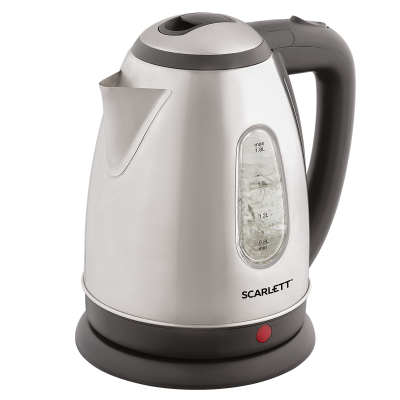 Чайник электрический Scarlett SC-EK21S88 1.8л. 2200Вт черный/серебристый корпус: металл (EK21S88)