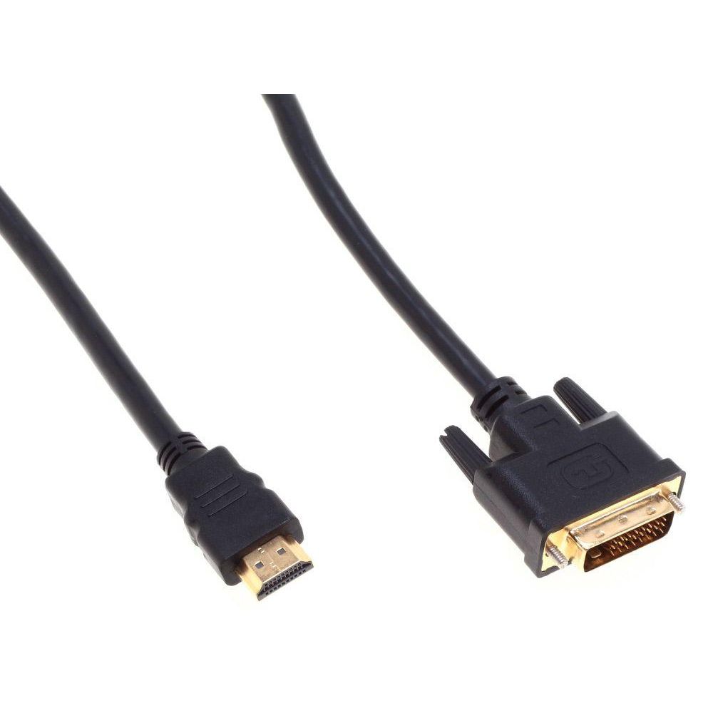 Кабель аудио-видео Buro HDMI (m)/DVI-D (Dual Link) (m) 1.8м. позолоч.конт. черный (BHP RET HDMI_DVI1