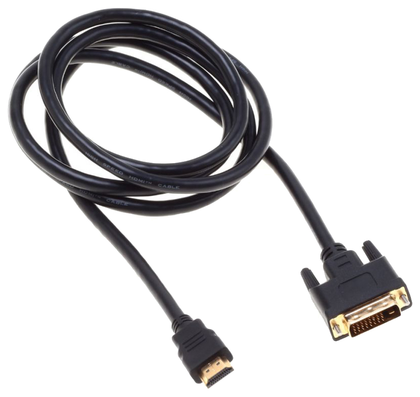 Кабель аудио-видео Buro HDMI (m)/DVI-D (Dual Link) (m) 1.8м. позолоч.конт. черный (BHP RET HDMI_DVI1