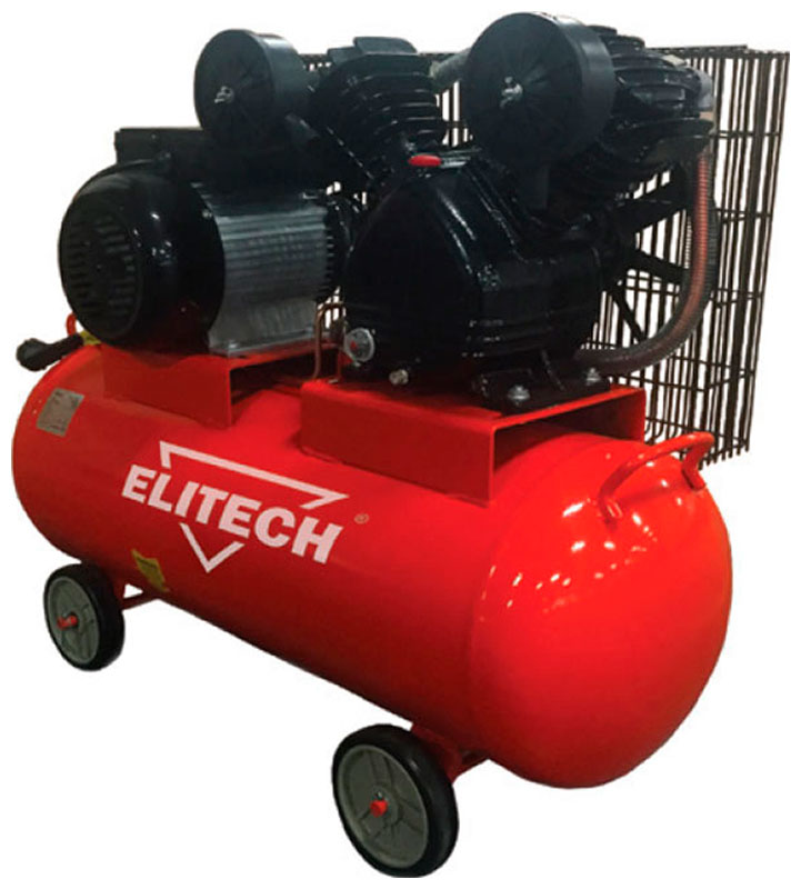 Компрессор поршневой Elitech КПР 100/400/2.2 масляный 400л/мин 100л 2200Вт красный