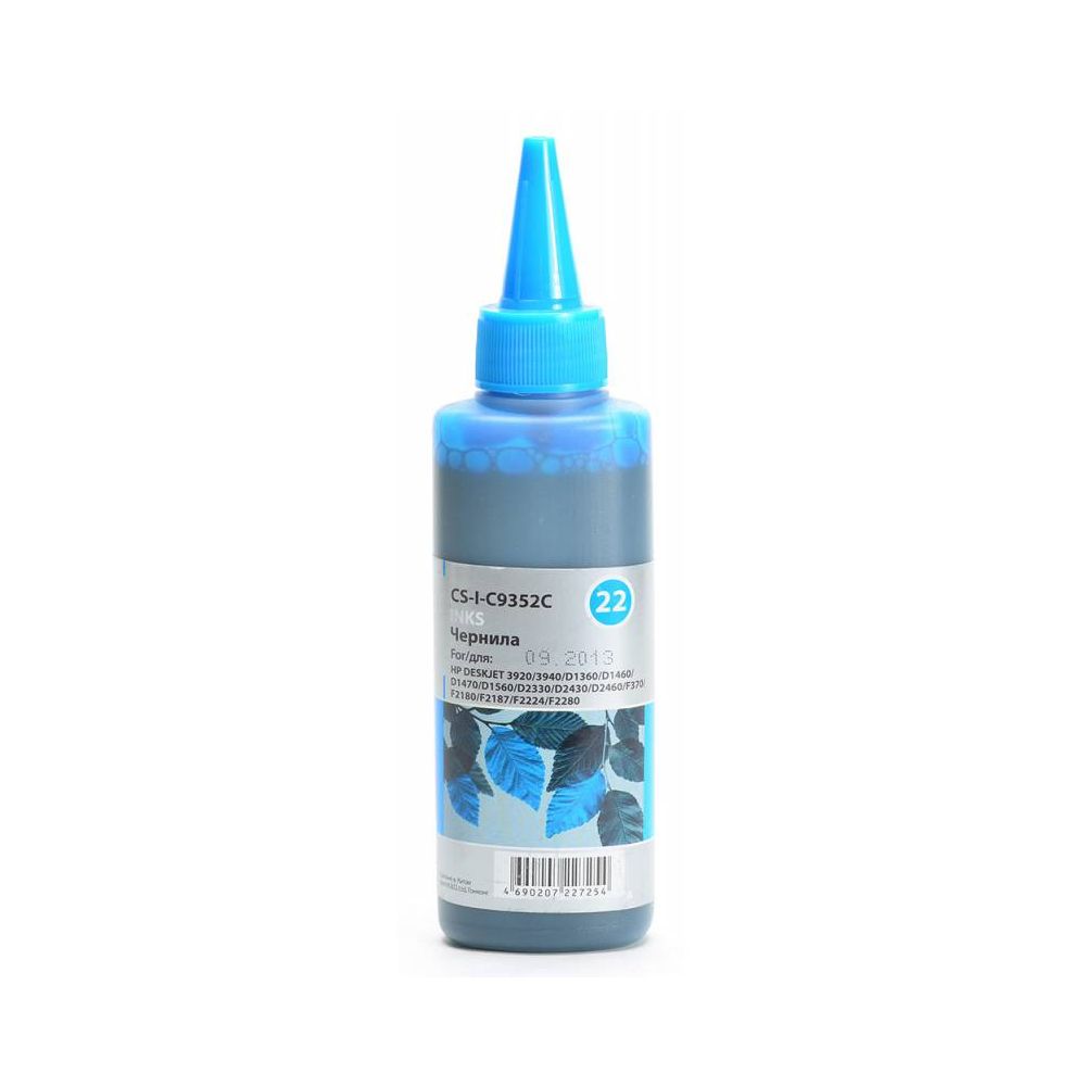 Чернила Cactus CS-I-C9352C голубой 100мл для HP DJ 3920/3940/D1360/D1460/D1470/D1560/D2330/D2430